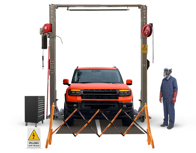 equipo-y-herramienta-aislada-para-autos-electricos